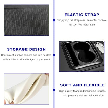 Car Center Console Armrest Pillow (Black)