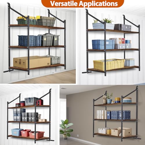 2 Pack Hanging Heavy duty Adjustable Shelf 56.5x22 Cargo Container Shelving units (2 Pieces)