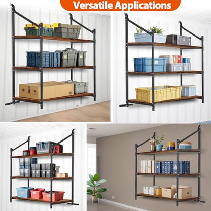 2 Pack Hanging Heavy duty Adjustable Shelf 56.5x22 Cargo Container Shelving units (2 Pieces)