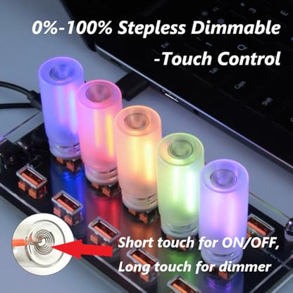 4PCS Dimmable Touch Control USB Light (Multi-colored-frost)
