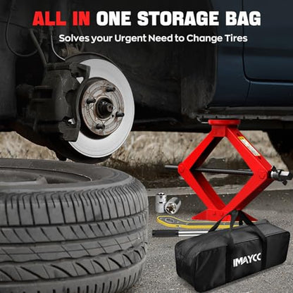 Scissor Jack for Car 2.5 Ton (Red)