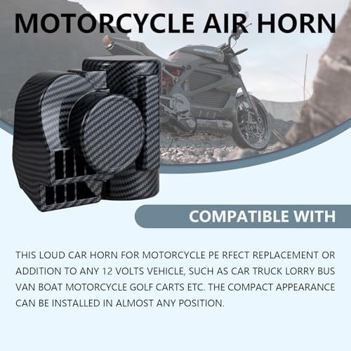 Train Horn Kit for Morcycle Super Loud Air Horn for Car with Button