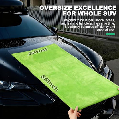 3 Pack Car Microfiber Towels with Car Wash Mitt