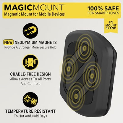 MXWDL Magnetic Cell Phone Holders for Your Car Dash (Extra Strength - Flex Window / Dash / 2 Pack)