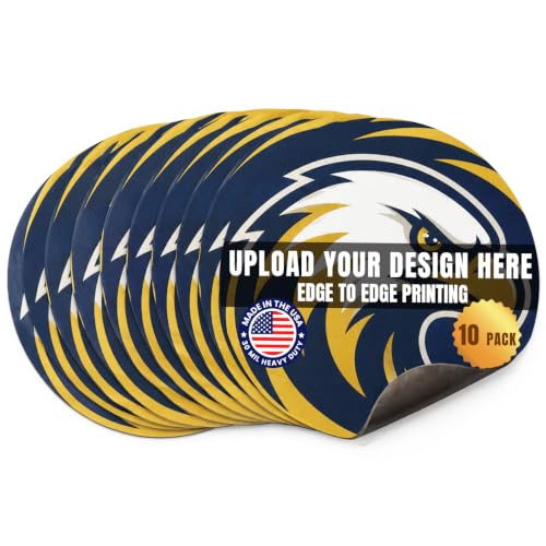 Custom Round Car Magnet 5 Inch 10 Pack (10 Pack)