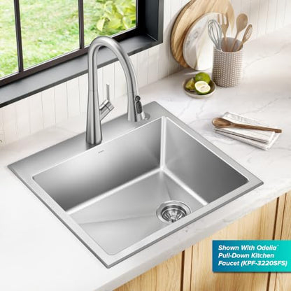 Fairlane 24 in Drop In Single Bowl Stainless Steel Kitchen Sink (24 Inch / Single Bowl — Drop In)