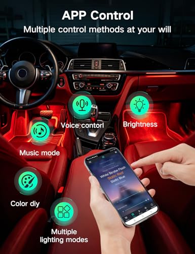 4Pcs Car Interior Lights