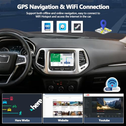 4G+128G Car Radio for Jeep Renegade 2015