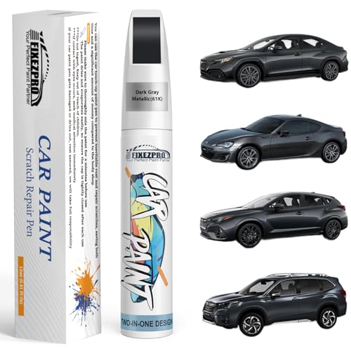 61K Dark Gray Metallic Touch Up Paint for Subaru (For subaru / Dark Gray Metallic(61K) compatible with BRZ/Crosstrek/Compatible withester-models/Impreza/Legacy-models/WRX/XV-Crosstrek)