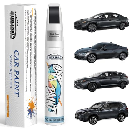 61K Dark Gray Metallic Touch Up Paint for Subaru (For subaru / Dark Gray Metallic(61K) compatible with BRZ/Crosstrek/Compatible withester-models/Impreza/Legacy-models/WRX/XV-Crosstrek)