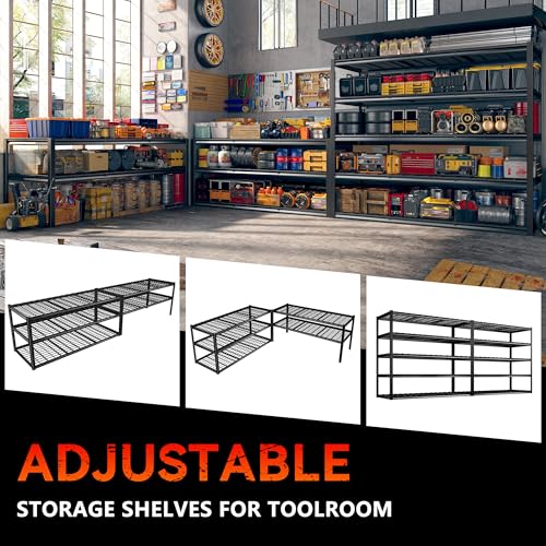 60"W Heavy Duty Garage Shelving (24"D x 60"W x 72"H)