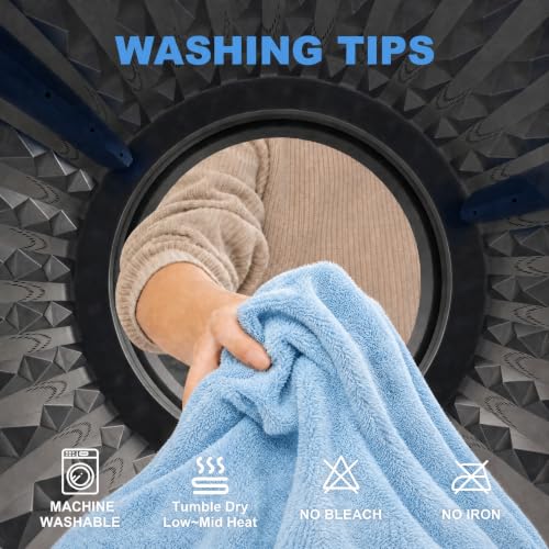 Car Drying Towels (New Car Towels - Blue / 35.4"x23.6" - 2pcs)