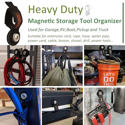 Strong Magnetic Storage Straps (1.69INCH 2PACK Small Straps)