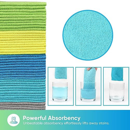 Microfiber Cleaning Cloth 100 PK (Multicolor / 11.5 x 11.5 Inch)