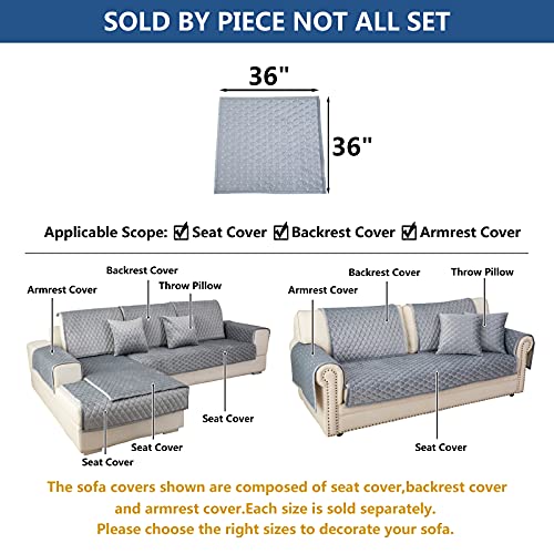 Couch Cover Sectional Couch Covers (36''x36''/Square / Light Gray)