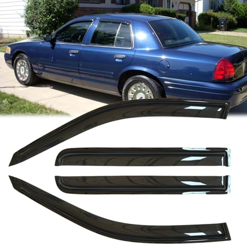 4pc Original Window Visors for 02 (for 2002-2008 Ford Crown Victoria)