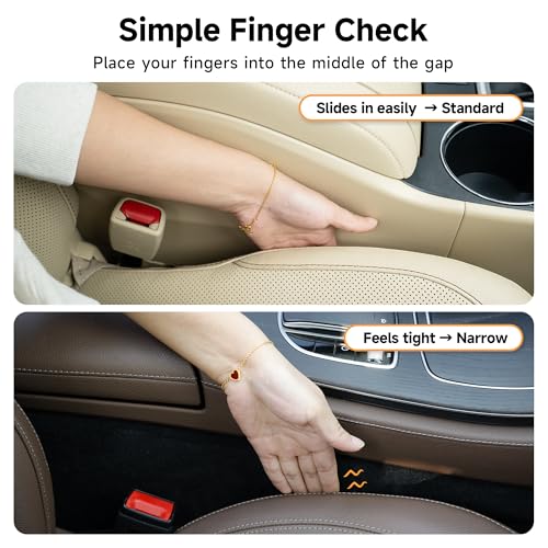Car Seat Gap Filler Organizer 2Pack Soft Foam 3IN1 Multifunctional (Red / Narrow)
