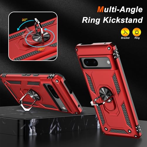 for Google Pixel 7 Case with Screen Protector (Red / Google Pixel 7)