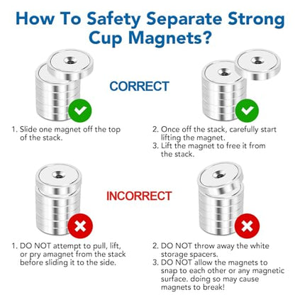 Magnets Neodymium Magnet 150LBS Strong Heavy Duty Rare Earth 12 P (150 lbs)