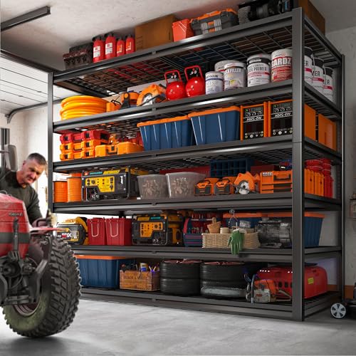 Heavy Duty Garage Shelving (6-Tier,55" W x 26" D x 84" H)