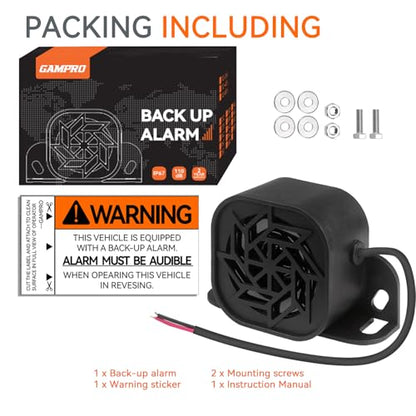 12V 48V Wired Backup Alarm (Black 6PCS)