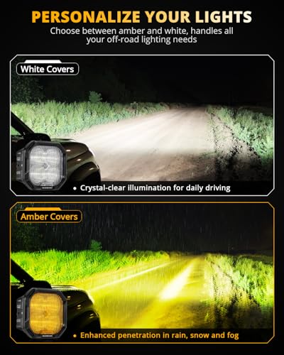Color Play Series SAE Fog Lights (Color Play 3 Inch Amber/White Fog & DRL)