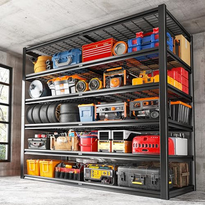 Heavy Duty Garage Shelving (6-Tier,55" W x 26" D x 84" H)