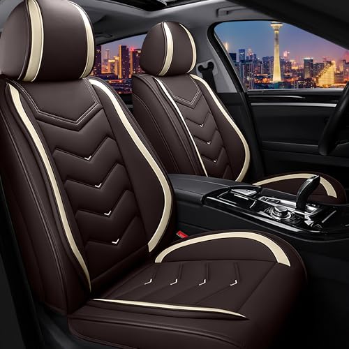 Car Seat Covers for Chrysler Pacifica 2004 (2 Pcs Front / Coffee color)