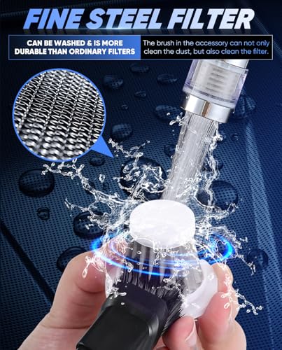 Handheld Car Vacuum Portable Cordless 15000PA HL107B Silver (Silver)