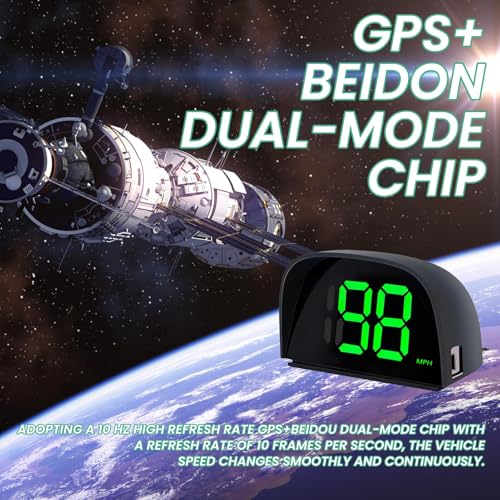 2 Pack Car GPS Speedometer (Green MPH Speedometer-2Sets)