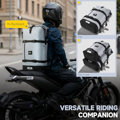 Motorcycle Tail Bag (Stone Grey / 30L)