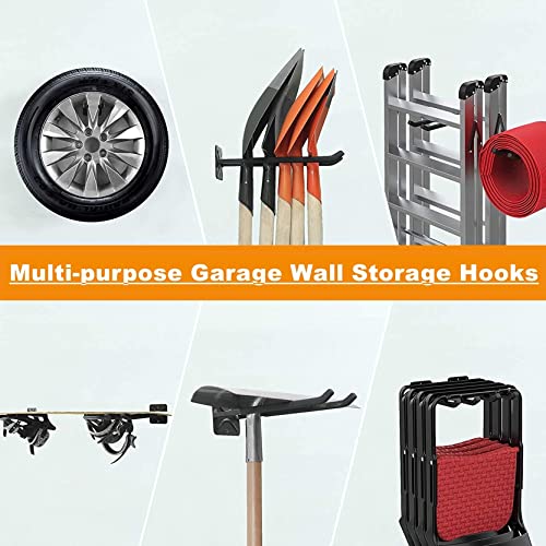 4 Pack Garage Storage System Hooks (4-Pack 12.4" Heavy Hooks)