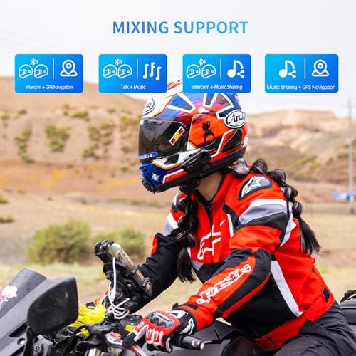 FX Plus Motorcycle Bluetooth Headset (1 Pack)