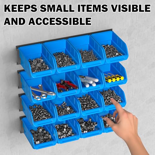 Wall Mounted Storage Bins (Blue)