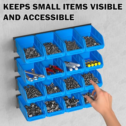 Wall Mounted Storage Bins (Blue)