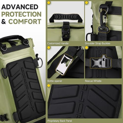 Motorcycle Saddle Bag (Field Green / 30L)