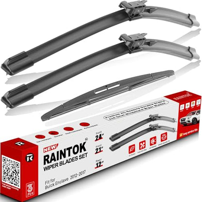 3 Pack Windshield Wiper Blades Replacement for Buick Enclave 2012 (24"/21"/12")