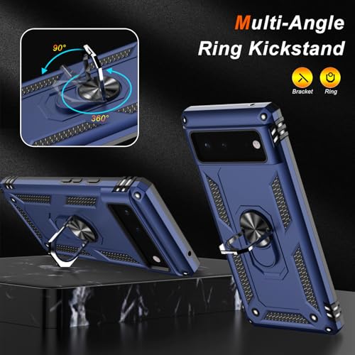 for Google Pixel 6 Case with Screen Protector (Blue / Google Pixel 6)