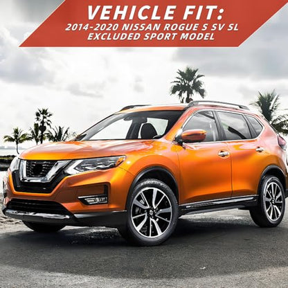 4PCS in Channel Rain Guards for 2014 (Fit for 2014-2020 Nissan Rogue)
