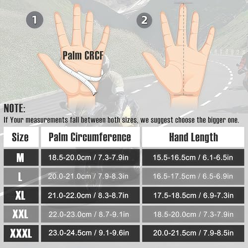 Motorcycle Gloves for Men and Women Touchscreen Guantes Para Motocicleta Hombre for Powersports BMX ATV MTB Motocross Scooter Dirt Bike Riding Gloves Motorcycle Mens Helmets Accessories (Black / X-Large)