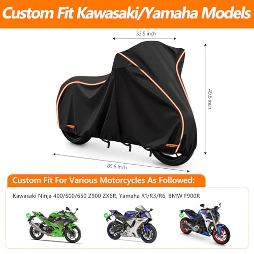 Motorcycle Cover for Kawasaki Ninja 400 (Black / for Kawasaki Ninja)