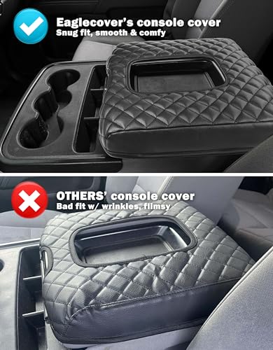 Center Console Cover for 2014 (Jump Seat, Silverado & Sierra 2014-2018 / Black Cushion)