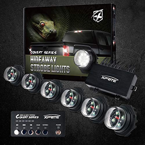 White LED Hideaway Strobe Lights Kit (White / 6 pcs)