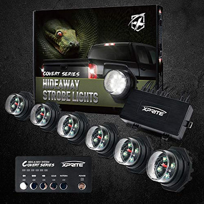 White LED Hideaway Strobe Lights Kit (White / 6 pcs)
