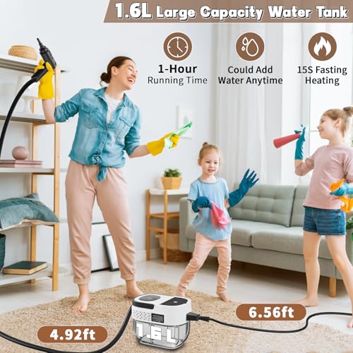 Handheld Steam Cleaner for Home (White / 16PCs)
