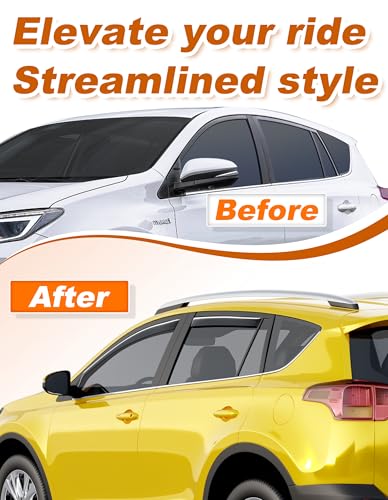 in Channel Window Visors Rain Guards for Toyota RAV4 2013 (Fit for 2013-2018 Toyota RAV4)
