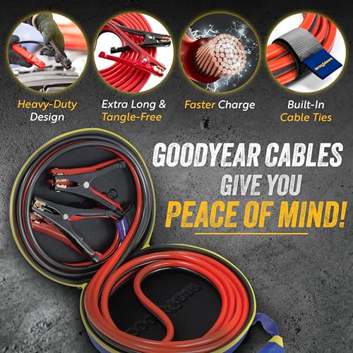 Heavy Duty Jumper Cables for Car Battery (2 Gauge, 16 FT)