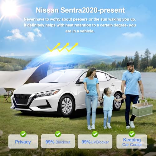 6pcs Car Window Shades for Nissan Sentra 2020 (for Sentra 2020-present)