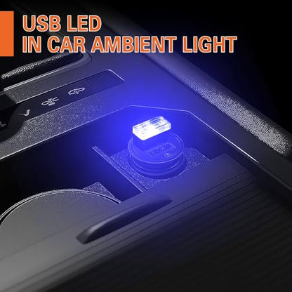 4PCS USB LED Car Interior Atmosphere Lamp (Blue)