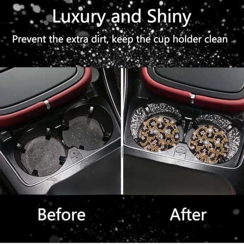 2pcs Bling Leopard Car Coasters (Leopard / 2pcs)